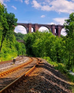 Elstertalbrücke im Vogtland - Elster Viaduct,  railway bridge in Saxony &copy; LianeM - stock.adobe.com